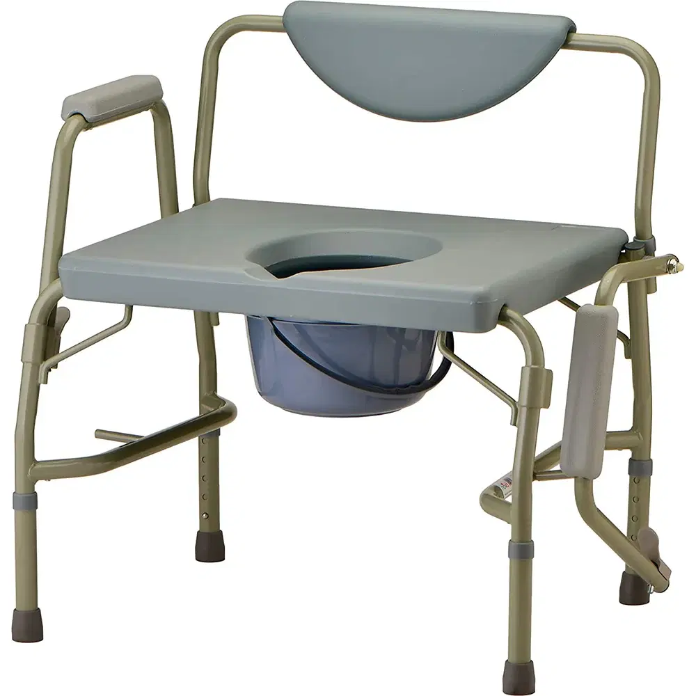 Heavy Duty Drop - Arm Commode 500 LBS WT. CAP thumbnail 2