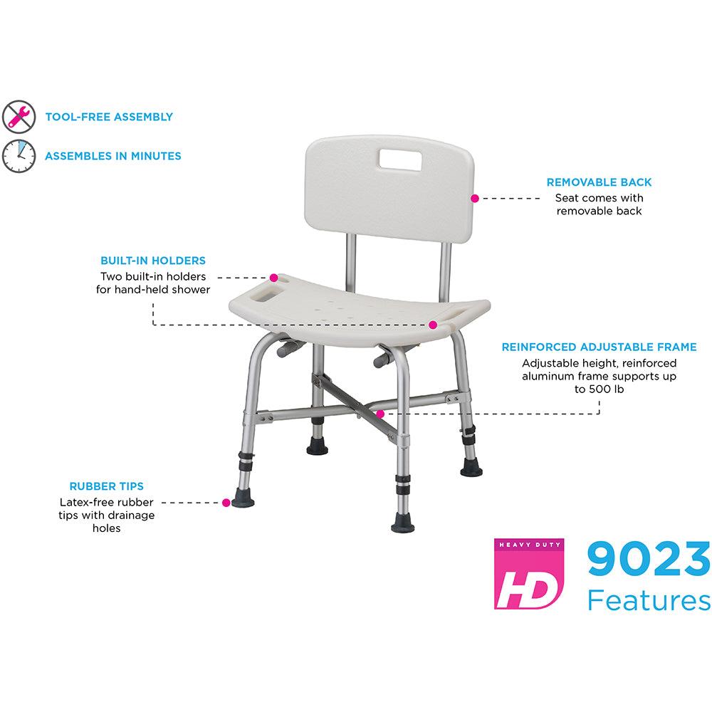 Heavy Duty Bath Seat With Back thumbnail 3
