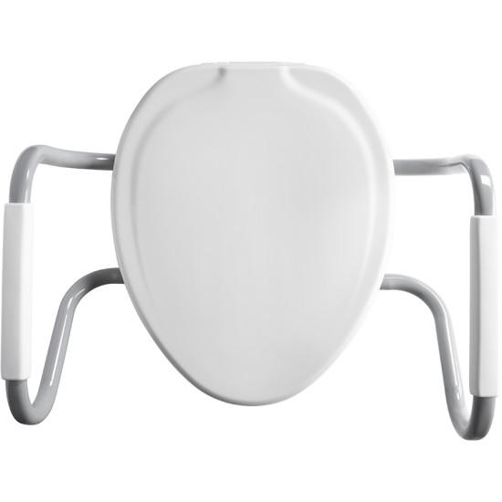Bemis Assurance with Clean Shield + Support Arms Elongated 3" Raised Toilet Seat — White thumbnail 2