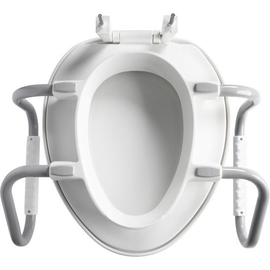 Bemis Assurance with Clean Shield + Support Arms Elongated 3" Raised Toilet Seat — White thumbnail 3