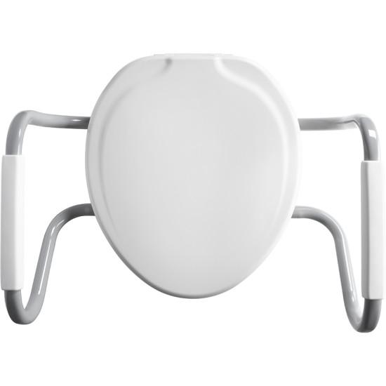Bemis Assurance with Clean Shield + Support Arms Round 3" Raised Toilet Seat — White thumbnail 2