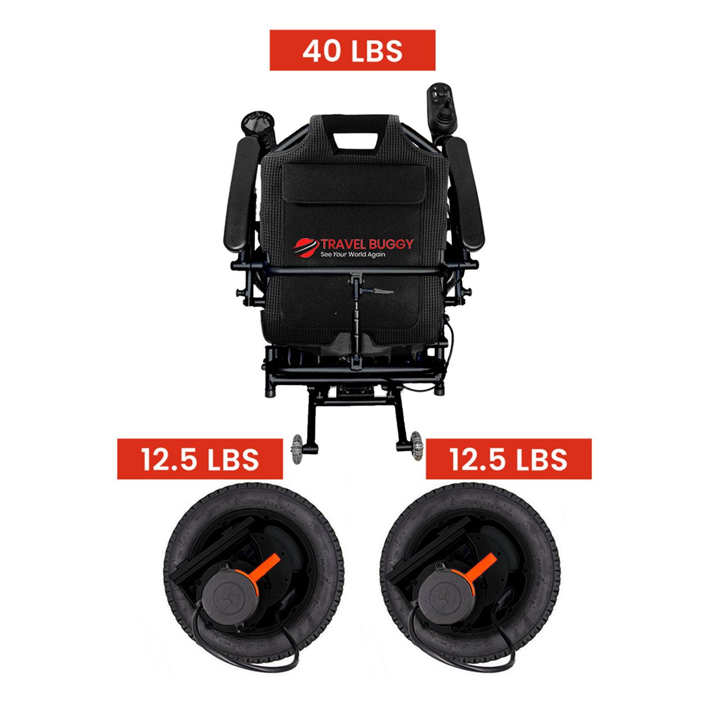 Travel Buggy City 2 Plus Folding Wheel Chair (Wt. Cap 395lbs) thumbnail 3