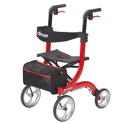 Equate Rolling Walker For Seniors, Rollator Walker with Seat and Wheels,  Black - Walmart.com